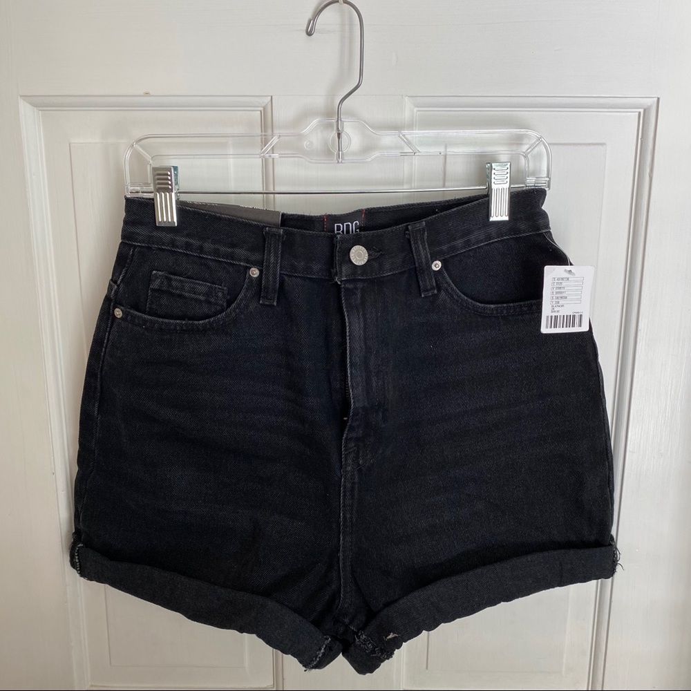 BDG black mom high rise denim shorts